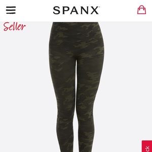 Spanx Seamless Leggings Green Camo